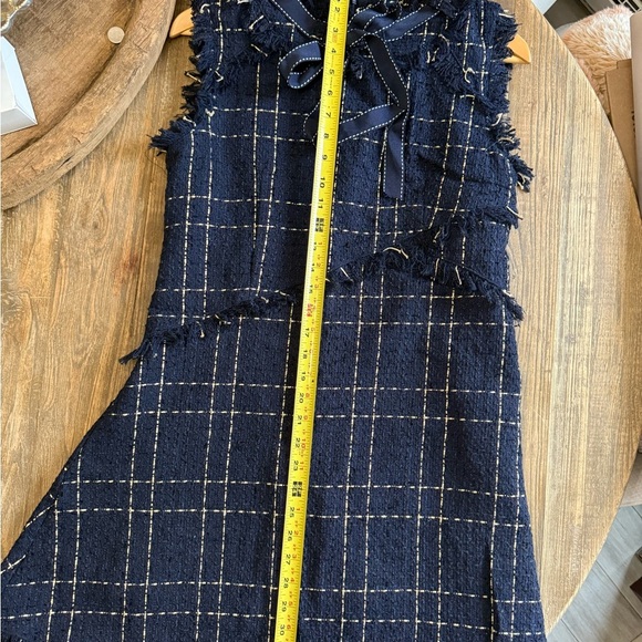 Chicwish Navy Twead Dress with Bow Tie - Picture 7 of 10